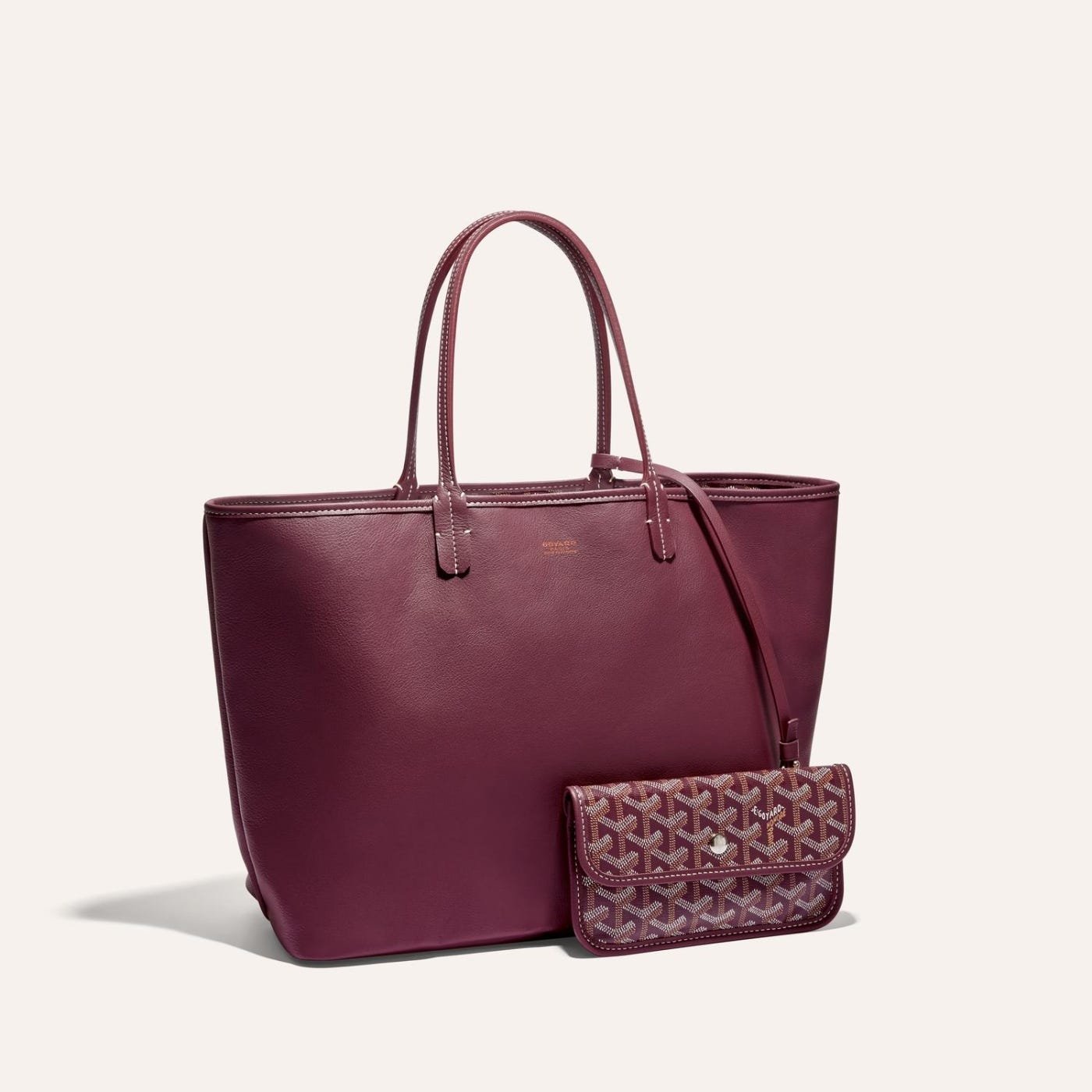 bb4085b5dccb3808375bb9e09dfdfba86c708d1c Goyard Goyardine Bordeaux Anjou PM Reversible Tote Bag Palladium Hardware - Image 1