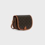 MEDIUM FOLCO BAG IN TRIOMPHE CANVAS AND CALFSKIN TAN - Image 2