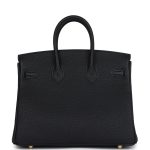 Hermes Birkin 25 Black Togo Gold Hardware - Image 4