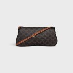 MEDIUM CELINE LOLA BAG IN TRIOMPHE CANVAS AND CALFSKIN TAN - Image 3