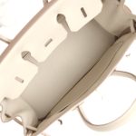 Hermes Birkin 25 Craie Togo Palladium Hardware - Image 7