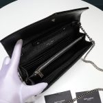 Saint Laurent Chain-strap YSL-plaque grained-leather wallet - Image 8