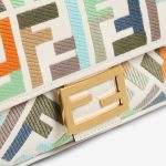 Baguette Canvas Bag With Multicolor FF Embroidery - Image 5