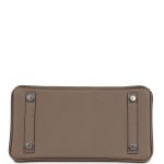 Hermes Birkin 25 Tri-color Etoupe, Ebene and Gris Pale Epsom Palladium Hardware - Image 5
