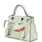Hermes “Quelle Idolle” Picto Kelly Doll Vert Fizz Epsom Palladium Hardware - Image 3