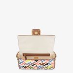 Baguette Canvas Bag With Multicolor FF Embroidery - Image 4
