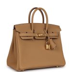 Hermes Birkin 25 Biscuit Togo Gold Hardware - Image 2
