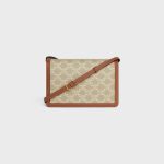 ENVELOPPE BAG IN TRIOMPHE CANVAS AND CALFSKIN GREGE - Image 3