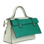 Hermes “Quelle Idolle” Picto Kelly Doll Vert Fizz Epsom Palladium Hardware - Image 7