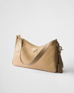 Prada Aim??e Large Re-Nylon and Leather Shoulder Bag With Padlock - Image 5