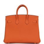 Hermes Birkin 25 Orange Togo Gold Hardware - Image 4