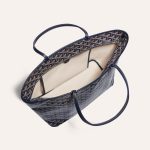 Goyard Artois MM Tote Navy Goyardine Canvas & Chevroches Calfskin Palladium Hardware - Image 4