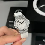 Hublot Classic Fusion Diamonds Moissanite Pave 33mm White Dial – Handcrafted Diamod - Image 3