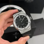 Hublot Classic Fusion Diamonds Moissanite Pave 42mm Dial Black – Customize Diamod - Image 2