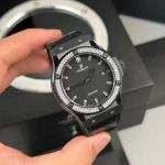 Hublot Classic Fusion Ceramic Diamonds 42mm Black Dial JJZ Base – Customize Version - Image 2