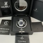 Hublot Classic Fusion Diamonds Moissanite Pave 42mm Blue Dial – Customize Diamod - Image 9