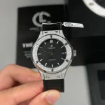 Hublot Classic Fusion Diamonds Moissanite Pave 38mm Black Dial – Handcrafted Diamod - Image 2
