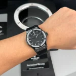 Hublot Classic Fusion Ceramic Diamonds 42mm Black Dial JJZ Base – Customize Version - Image 4