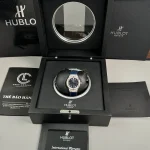 Hublot Classic Fusion Diamonds Moissanite Pave 33mm Blue Dial – Handcrafted Diamod - Image 8