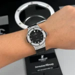 Hublot Classic Fusion Diamonds Moissanite Pave 38mm Black Dial – Handcrafted Diamod - Image 5