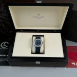 Patek Philippe Aquanaut 5067A-025 35.6mm Blue Dial Diamond Bezel Moissanite Steel – Customize Version - Image 5