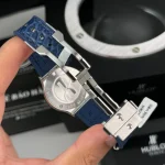 Hublot Classic Fusion Diamonds Moissanite Pave 33mm Blue Dial – Handcrafted Diamod - Image 6
