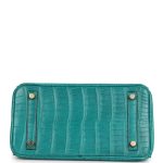 Hermes Birkin 25 Bleu Paon Matte Alligator Gold Hardware - Image 5