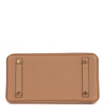 Hermes Birkin 25 Chai Matte Alligator and Togo Touch Permabrass Hardware - Image 6