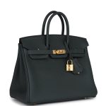 Hermes Birkin 25 Vert Fonce Togo Gold Hardware - Image 2