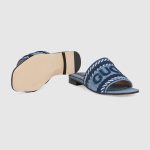 Womens slide sandal with Gucci script - Image 6