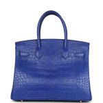 Hermes Birkin 30 Bleu Electric Matte Alligator Gold Hardware - Image 4