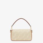 Baguette Natural Straw Bag With FF Embroidery - Image 3