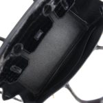 Hermes Birkin 30 Black Shiny Porosus Crocodile Gold Hardware - Image 7