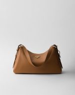 Prada Aim??e Large Leather Shoulder Bag