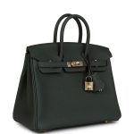 Hermes Birkin 25 Vert Mangrove Togo Permabrass Hardware - Image 2