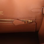 Hermes Birkin 25 Chamois Grizzly and Gold Swift Gold Hardware - Image 9