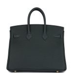 Hermes Birkin 25 Vert Fonce Togo Gold Hardware - Image 4