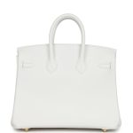 Hermes Birkin 25 New White Swift Gold Hardware - Image 4