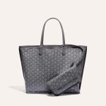 Goyard Goyardine Grey Anjou PM Reversible Tote Bag Palladium Hardware - Image 2
