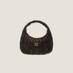Large wander matelassé nappa leather hobo bag