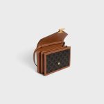 ENVELOPPE BAG IN TRIOMPHE CANVAS AND CALFSKIN TAN - Image 4