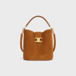 MEDIUM LOUISE BAG IN SUEDE CALFSKIN PECAN