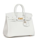 Hermes Birkin 25 New White Swift Gold Hardware - Image 2