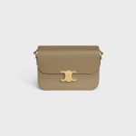 CLASSIQUE TRIOMPHE BAG IN SHINY CALFSKIN BROWN SEPIA