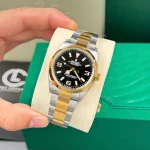 Rolex Explorer Two Tone Yellow Gold 124273 36mm Yellow Gold Black Dial – VIP Version - Image 3