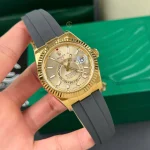 Rolex Oyster Perpetual Sky-Dweller Yellow Gold 336238-0001 42mm Champagne Dial – VIP Version - Image 5