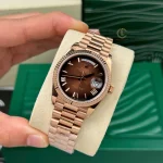 Rolex Day Date 36mm 128235 Chocolate Dial Rose Gold – VIP Version - Image 3