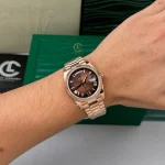 Rolex Day Date 36mm 128235 Chocolate Dial Rose Gold – VIP Version - Image 5