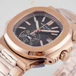 Patek Philippe Nautilus Chronograph 5980/1R-001 40mm Black-Gray Dial Rose Gold – VIP Version - Image 4