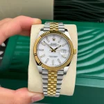 Rolex Datejust M126333-0016 41mm White Dial Yellow Gold Steel – VIP Version - Image 3